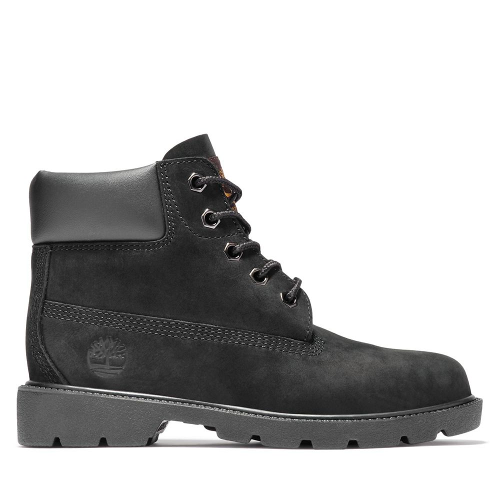 Bocanci 6-Inch Timberland Copii Negrii - Junior Classic Waterproof - Romania - IMBCGQ137